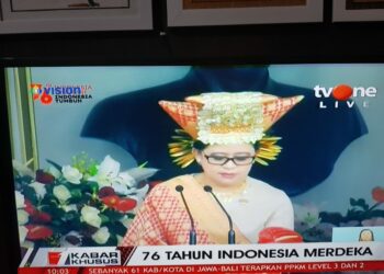 Pakai Baju Adat Minang, Puan Maharani Bacakan Teks Proklamasi Upacara HUT RI