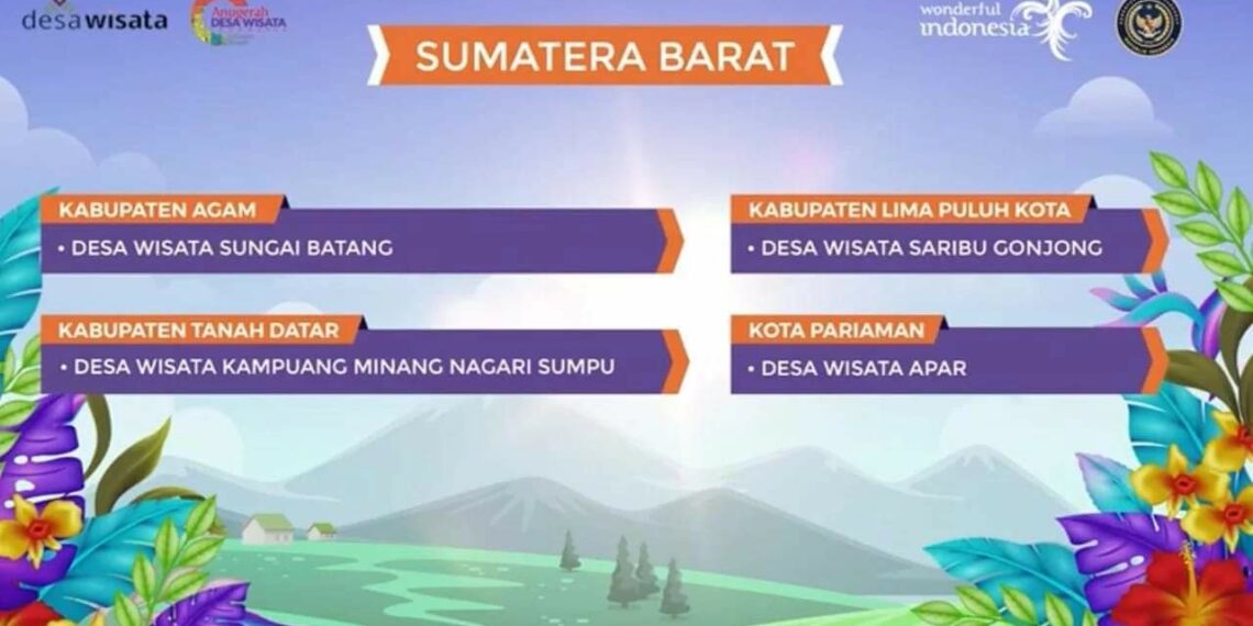 Empat Desa di Sumbar Lolos 50 Besar Kandidat Anugrah Desa Wisata Indonesia
