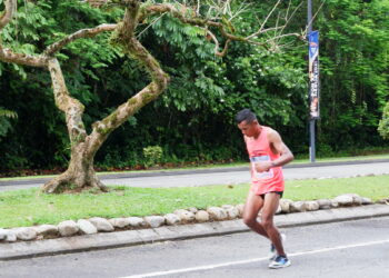 Hamdan Sayuti saat menjalani pertandingan nomor marathon pada PON 2021 Papua (ist)