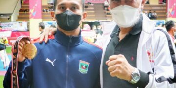 Kenshi Ari Raih Emas, Gubernur Sumbar Langsung Ucapkan Selamat di Jayapura