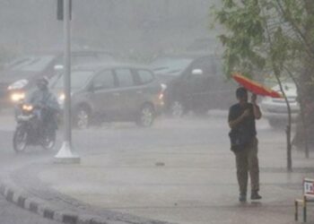 ilustrasi hujan lebat