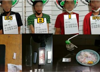Polisi Amankan Empat Pria Terkait Sabu dalam Dua Hari Operasi yang Penuh Drama Kejar-kejaran