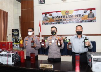Bukittinggi Jadi Sasaran Peredaran Miras Beralkohol Tinggi, Jack Daniels Cs Disita Polisi