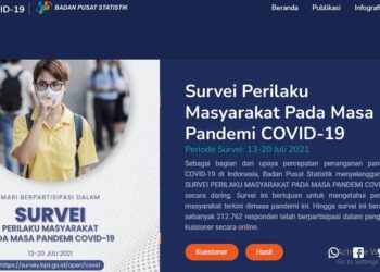 BPS Laksanakan Lagi Survei Perilaku Masyarakat pada Masa Pandemi Covid-19
