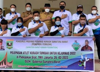 Lepas Resmi Atlet Kurash Sumatera Barat ke Kejurnas, Gubernur Mahyeldi Doakan Bawa Pulang Medali