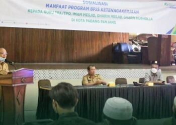 Pemko Padang Panjang Tanggung BPJS Ketenagakerjaan Imam, Garin dan Guru TPQ