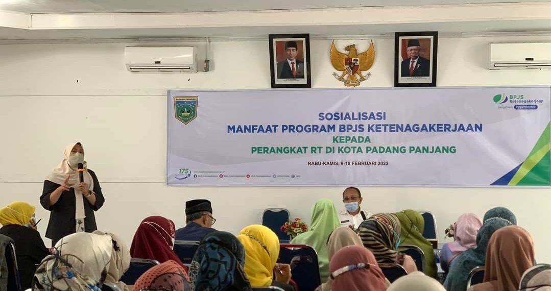 Perangkat RT di Padang Panjang Masuk Tanggungan BPJS Ketenagakerjaan