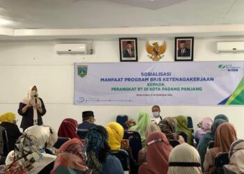 Perangkat RT di Padang Panjang Masuk Tanggungan BPJS Ketenagakerjaan