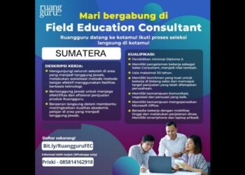 Ada Lowongan Kerja di Ruangguru untuk Bagian Field Education Consultant Wilayah Sumatera