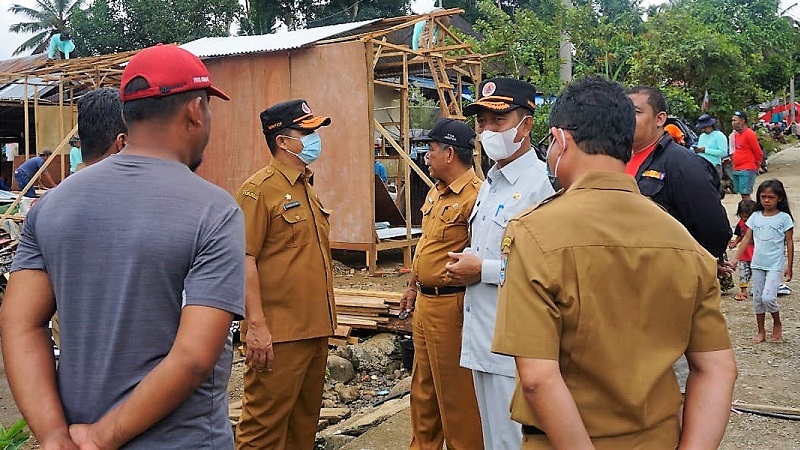 Wabup Pasbar Inginkan Pemerataan Pembangunan Huntara Korban Terdampak Gempa