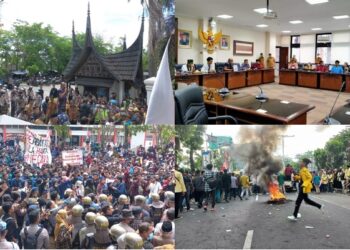 Ketua DPRD Sumbar dan Kapolresta Padang Kooperatif, Kericuhan Mahasiswa Pecah Jua, Begini Kronologis nya