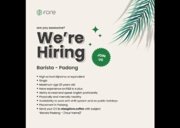 Fore Coffee Padang Buka Lowongan Kerja untuk Barista dan Supervisor Store, Ini Syaratnya