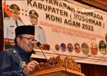 Buka Musorkab, Bupati Andri Warman Bakal Naikkan Anggaran KONI Agam