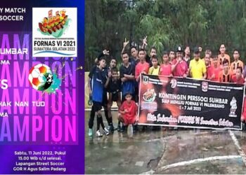 Tim Street Soccer Sumbar dan Perssoci Tanah Datar Ikuti FORNAS VI 2022 Sumsel, Satukan Tekad Rebut Medali