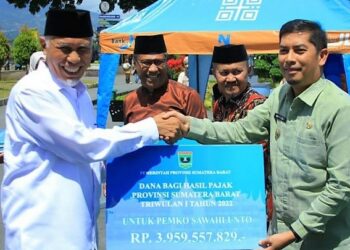 Capai Target Pembayaran Pajak Ranmor Pemerintah, Pemko Sawahlunto Terima Dana Bagi Hasil Triwulan 1 tahun 2022