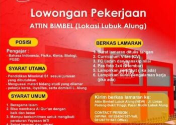 Tertarik untuk Bekerja Sebagai Pengajar? ATTIN saat ini Membuka Lowongan Pekerjaan, Cek Syaratnya
