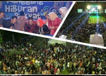 Lapangan Merdeka Ramai Lagi, Masyarakat Tumpah Ruah Nikmati Panggung Hiburan Ajo Buset dan Upiak Isil di HUT Kota Pariaman ke-20