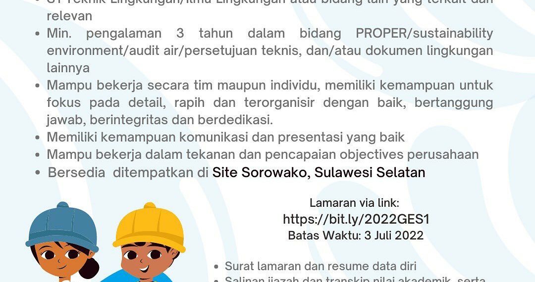 Ada Lowongan Kerja di Ganeca Environmental Service Untuk Posisi Environmental Engineer, Berikut Syaratnya