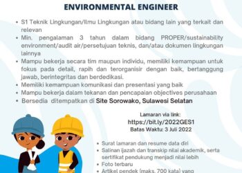 Ada Lowongan Kerja di Ganeca Environmental Service Untuk Posisi Environmental Engineer, Berikut Syaratnya