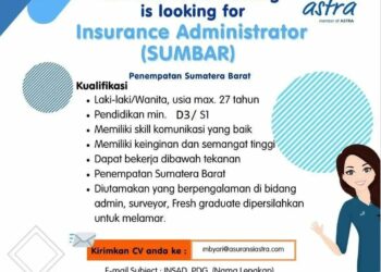 Lowongan Kerja di Asuransi Astra Padang, Posisi Insurance Administrator (Sumbar)