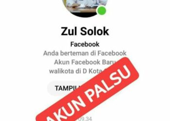 Muncul Akun Palsu Atas Nama Wako Solok, Warga Diminta Hati-hati