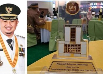 Komitmen Tinggi Bupati Sutan Riska dalam mengembangkan Inovasi Pelayanan Publik di Dharmasraya Berbuah Inagara Award LAN RI