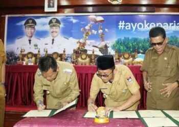 Tiga Kepala Daerah di Sumbar tandatangani kerjasama percepatan kawasan Metropolitan PALAPA