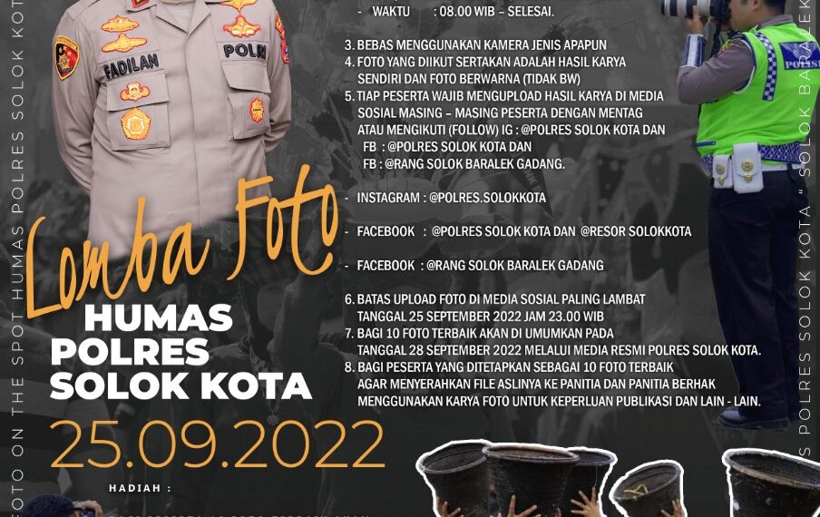 Polres Solok Kota Buka Kontes Foto pada RSBG