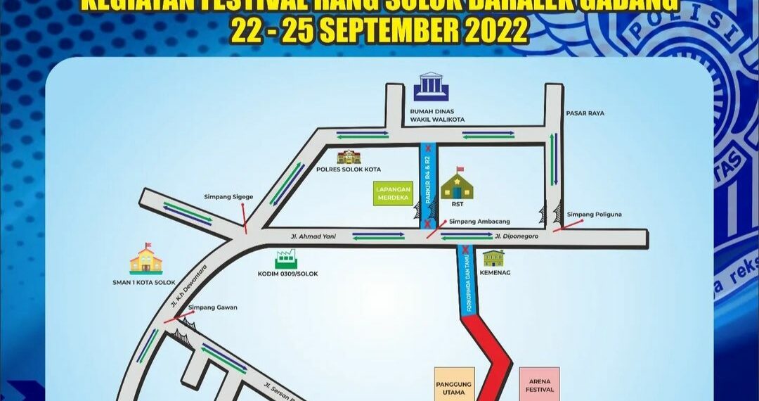 Event Rang Solok Baralek Gadang, Polres Solok Kota Lakukan Rekayasa Arus Lalu Lintas