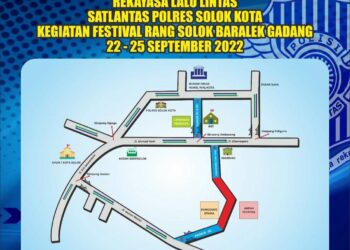 Event Rang Solok Baralek Gadang, Polres Solok Kota Lakukan Rekayasa Arus Lalu Lintas