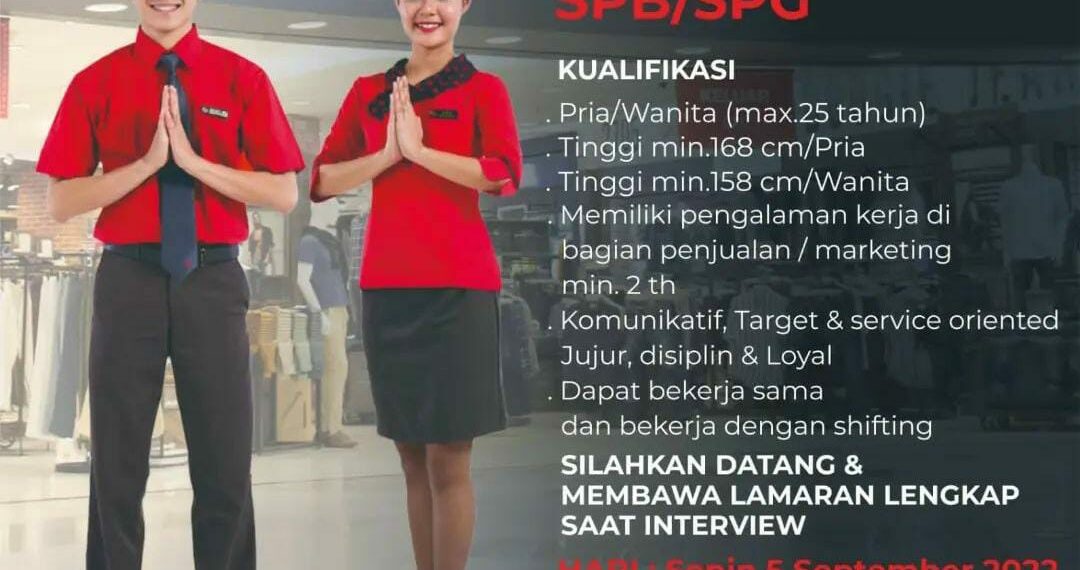 Lowongan Kerja Matahari Basko Padang untuk SPG/SPB, Langsung Walk in Interview