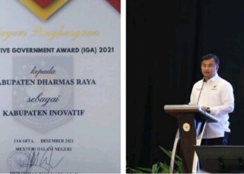 Pemerintah Pusat apresiasi Kabupaten Dharmasraya dengan penghargaan Inovatif Government Award 2022