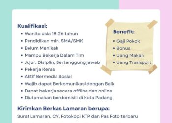 Ada Lowongan Admin Staf di Chienchic, Diutamakan Domisili Padang