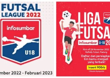 Berlangsung sampai Februari 2023, Infosumbar U-18 Futsal League segera kick off , Sabtu 26 November 2022