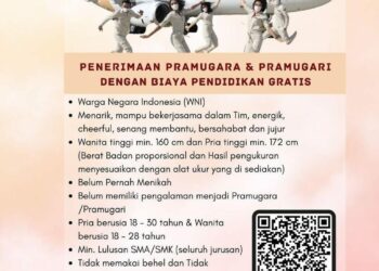 Penerimaan Pramugara/i Super Air Jet, Minimal Lulusan SMA atau Sederajat