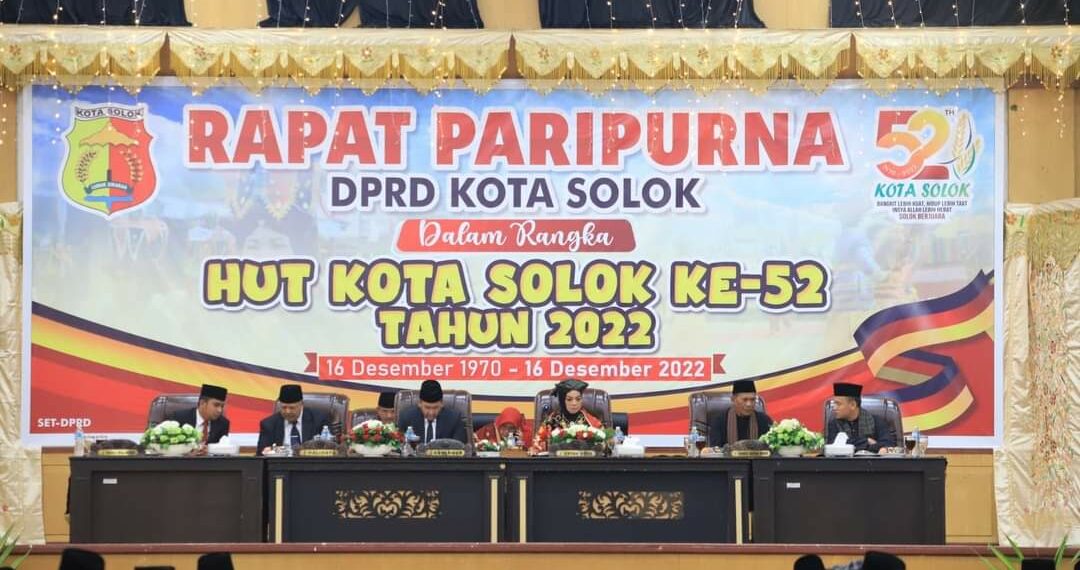 Dalam Rangka Peringatan HUT Kota Solok ke  52, DPRD Gelar Rapat Paripurna