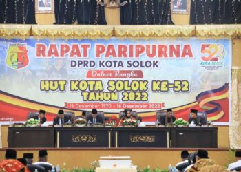 Dalam Rangka Peringatan HUT Kota Solok ke  52, DPRD Gelar Rapat Paripurna