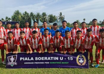 Sundulan Farrel Al Farrabi bawa PSP 1-1 Gaung Putra, Pandeka Bujang bertemu PS Pasbar di semifinal Soeratin U15 zona Sumbar 2022