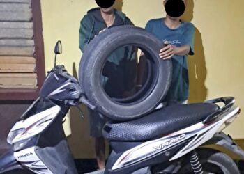 Polisi Tangkap Dua Pekerja Bengkel yang Curi Ban Mobil Bekas di Kota Solok