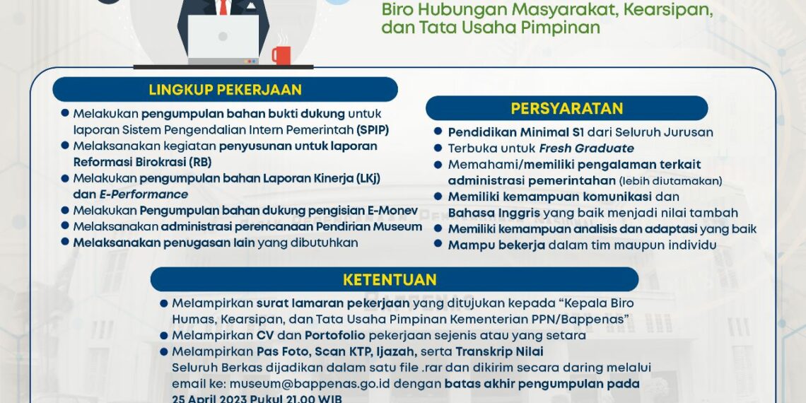 Lowongan Kerja Bappenas, Terbuka untuk Semua Jurusan