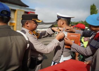 Jadi Pintu Masuk Pemudik, Polres Dharmasraya Gelar Apel Operasi Ketupat Singgalang 1444 H/2023