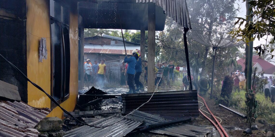 Satu Unit Rumah dan Dua Sepeda Motor Hangus Terbakar di Talang