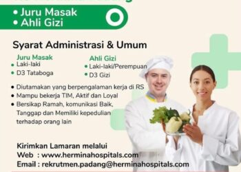Rumah Sakit Hermina Sedang Buka Lowongan Kerja Posisi Juru Masak dan Ahli Gizi