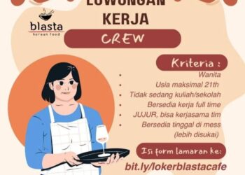 Lowongan Kerja di Blasta Cafe Padang, Dibuka Hingga 5 Juni 2023