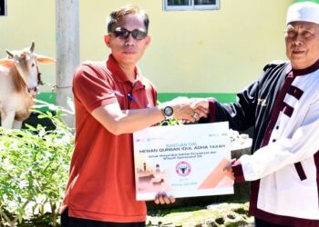 Semen Padang Salurkan Bantuan 35 Hewan Kurban Untuk Masjid dan Mushola Sekitar Kota Padang