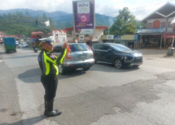 Cuti Bersama, Satlantas Polres Solok Pantau Arus Lalin di Lubuk Selasih, Kondisi Ramai Lancar