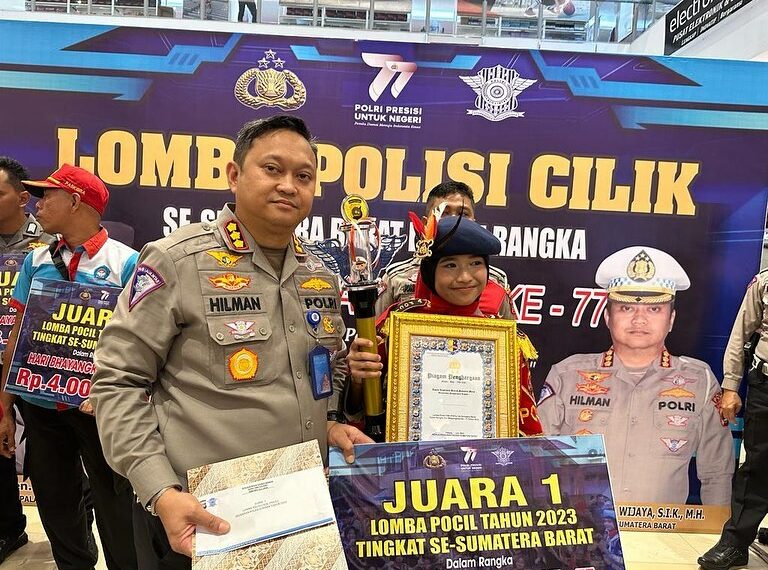 Rayakan HUT Bhayangkara ke-77, Ditlantas Polda Sumbar Gelar Lomba Polisi Cilik