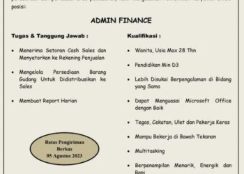 Lowongan Kerja Indosat Posisi Admin Finance, Penempatan Payakumbuh