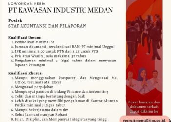 Lowongan Kerja PT Kawasan Industri Medan, untuk Lulusan Akuntansi