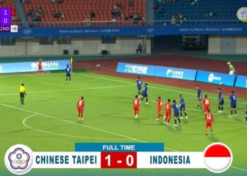 Sepakbola Asian Games 2023: Permainan Dikuasai, Indonesia Dipecundangi China Taipei